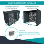 Atole R'Style Taille 2 Cache Climatiseur Aluminium H113xL110xP64cm Gris Anthracite – Image 3