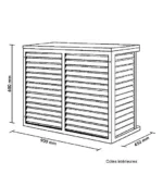 Decoclim Cache Climatiseur pour Unité Extérieure Bois Taille S H68xL95cm – Image 3