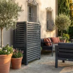 Box Air Klima Big Blade Cache Pompe à Chaleur Aluminium H158xL105cm Anthracite – Image 2