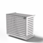 Box Air Klima Big Blade Cache Pompe à Chaleur Aluminium H95xL115cm Blanc