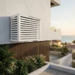 Box Air Klima Big Blade Cache Pompe à Chaleur Aluminium H95xL115cm Blanc – Image 2
