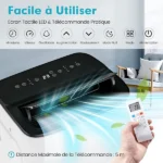 Giantex Climatiseur Mobile 12000 BTU Réversible 5 en 1 R290 Minuterie 24H – Image 3