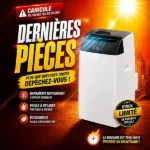 Daitsu Climatiseur Mobile Éco-Responsable R290 12000 BTU 3500W Classe A Blanc – Image 2