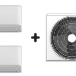 Qlima SCM52 Pompe à Chaleur Bi-Split Réversible Prêt à Poser 5300W R32 Blanc