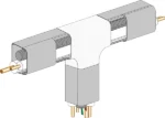 Autogyre Té de Dérivation pour Goulotte Climatiseur 80x60mm Blanc à Clipser