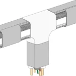 Autogyre Té de Dérivation pour Goulotte Climatiseur 80x60mm Blanc à Clipser