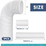 Yuanhao Tuyau d'Évacuation Flexible pour Climatiseur Mobile Diamètre 130mm Longueur 0,5m – Image 2