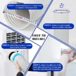 Yuanhao Tuyau d'Évacuation Flexible pour Climatiseur Mobile Diamètre 150mm Longueur 1.5m – Image 3